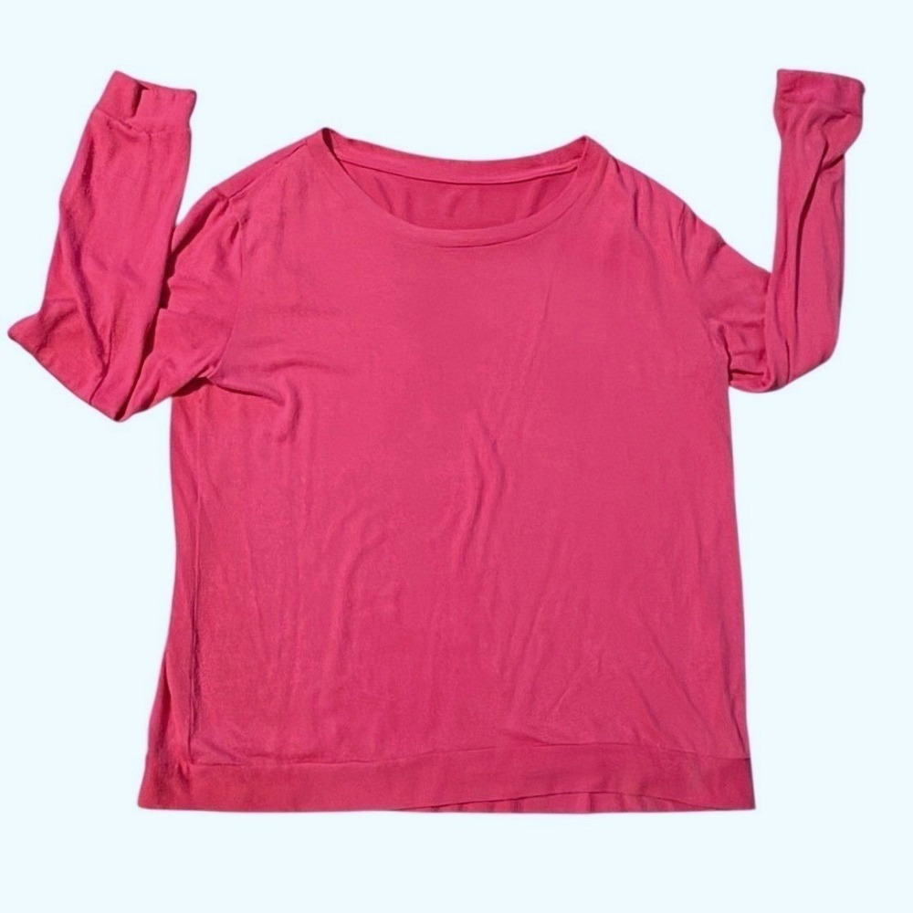 ZYIA ACTIVE Pink Long Sleeve Boyfriend Athletic Top Womens Size M